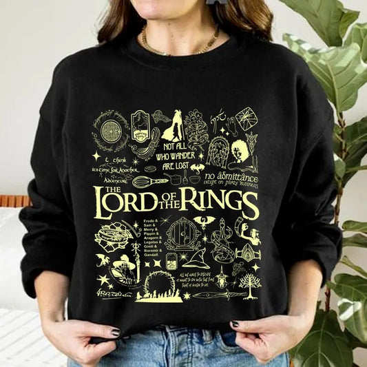 Lord Of The Rings Sweatshirt, Iconic Symbols Tee Shirt, LOTR Book Shirt, Fantasy Reading Book Shirt, Gift For Bookish,...