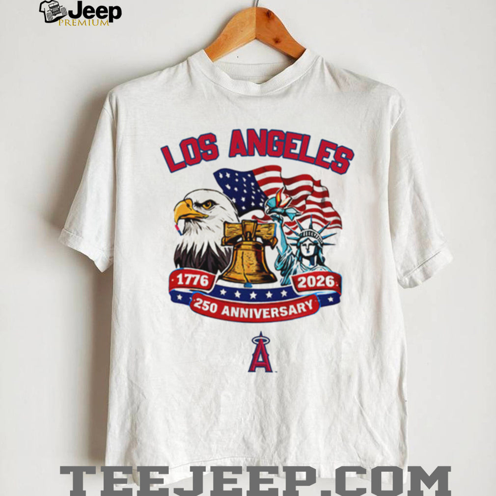 Los Angeles Angels 250th Anniversary 1776 2026 Patriotic Baseball Jersey T Shirt