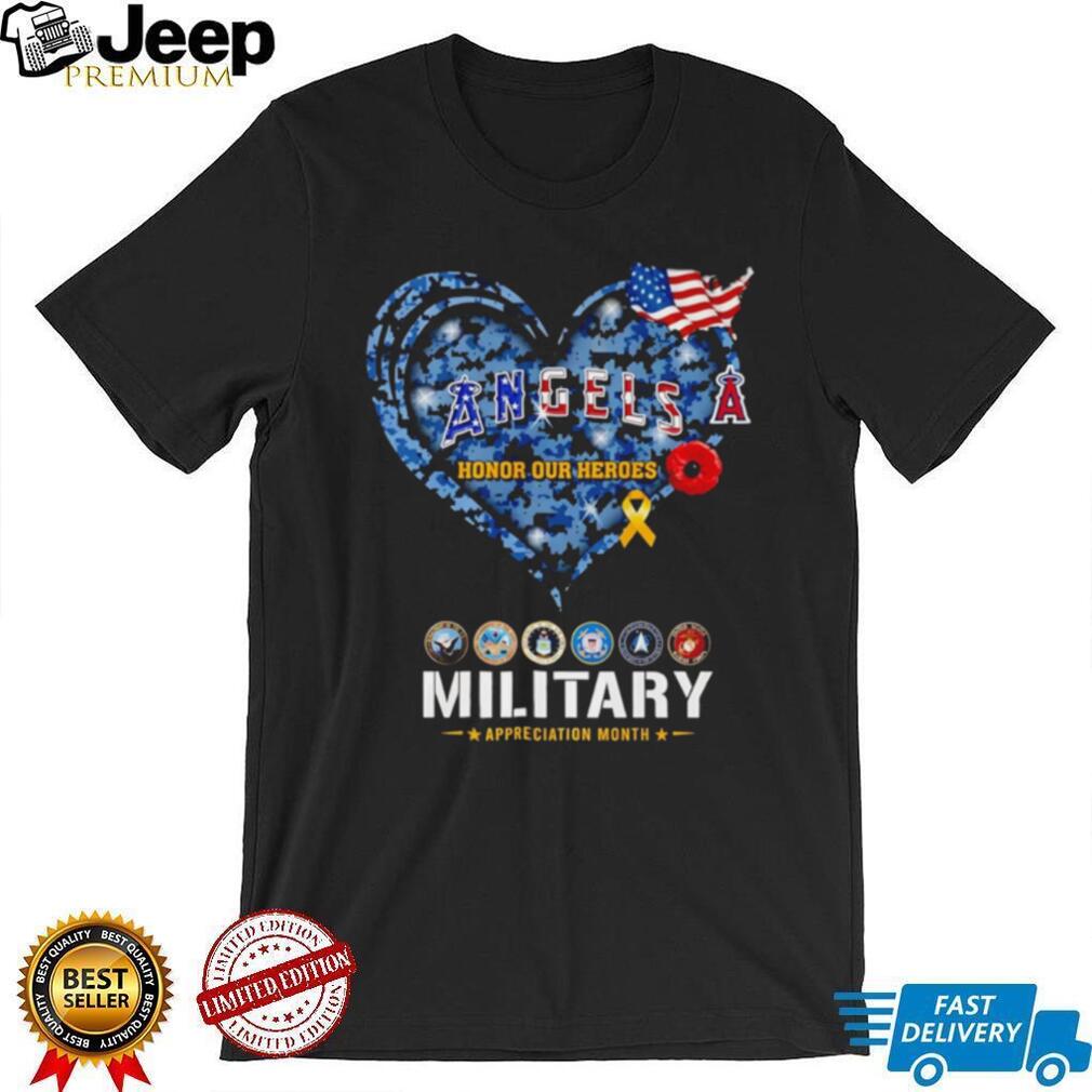 Los Angeles Angels Military Appreciation Month Honor Our Heroes T Shirt