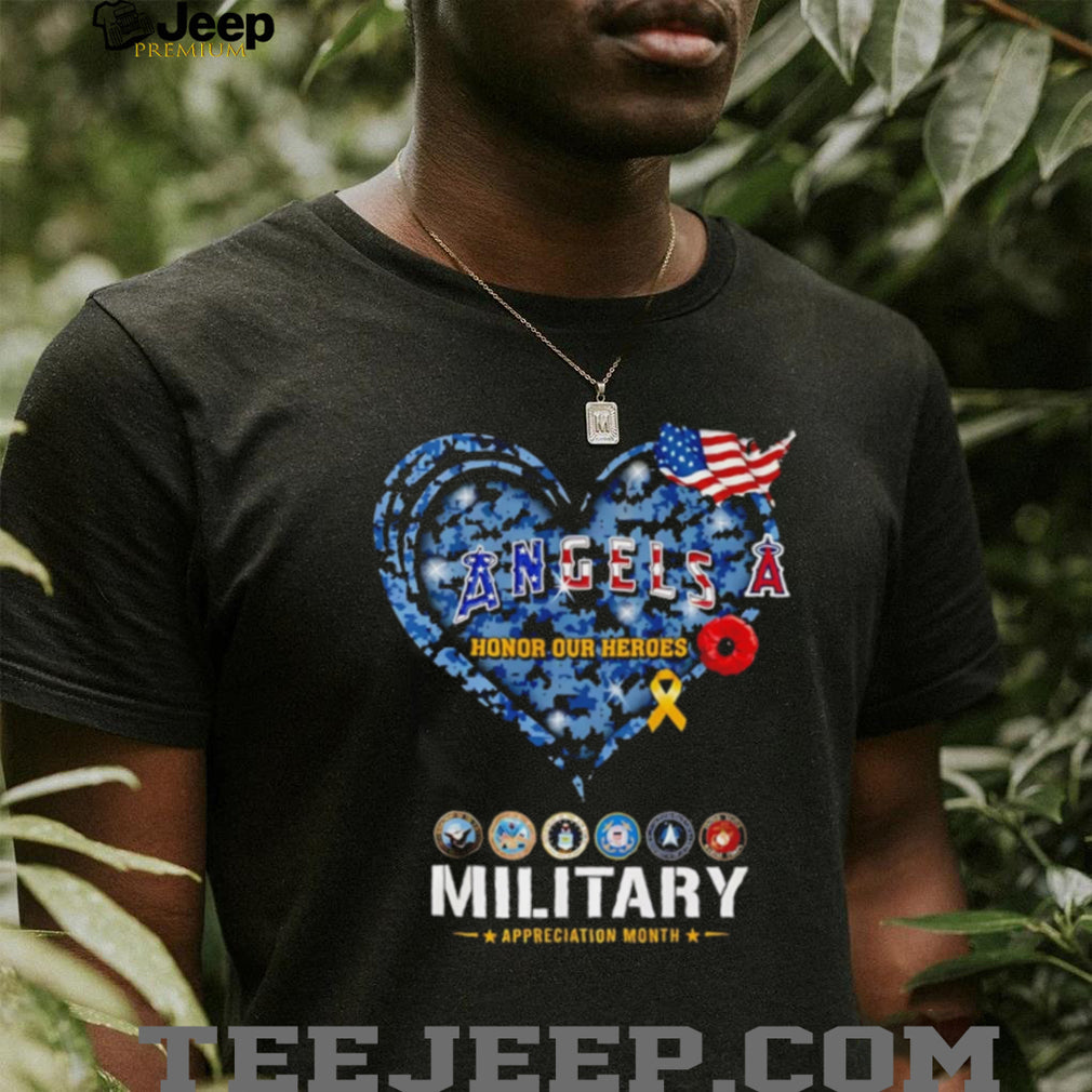 Los Angeles Angels Military Appreciation Month Honor Our Heroes T Shirt