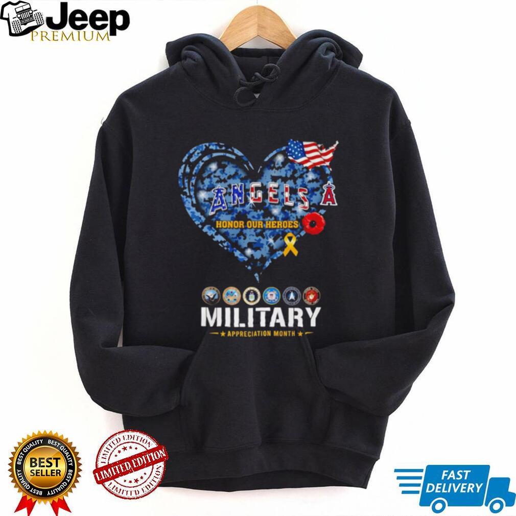 Los Angeles Angels Military Appreciation Month Honor Our Heroes T Shirt