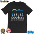 Los Angeles Chargers Abbey Road Walking Players Signature Black T Shirt