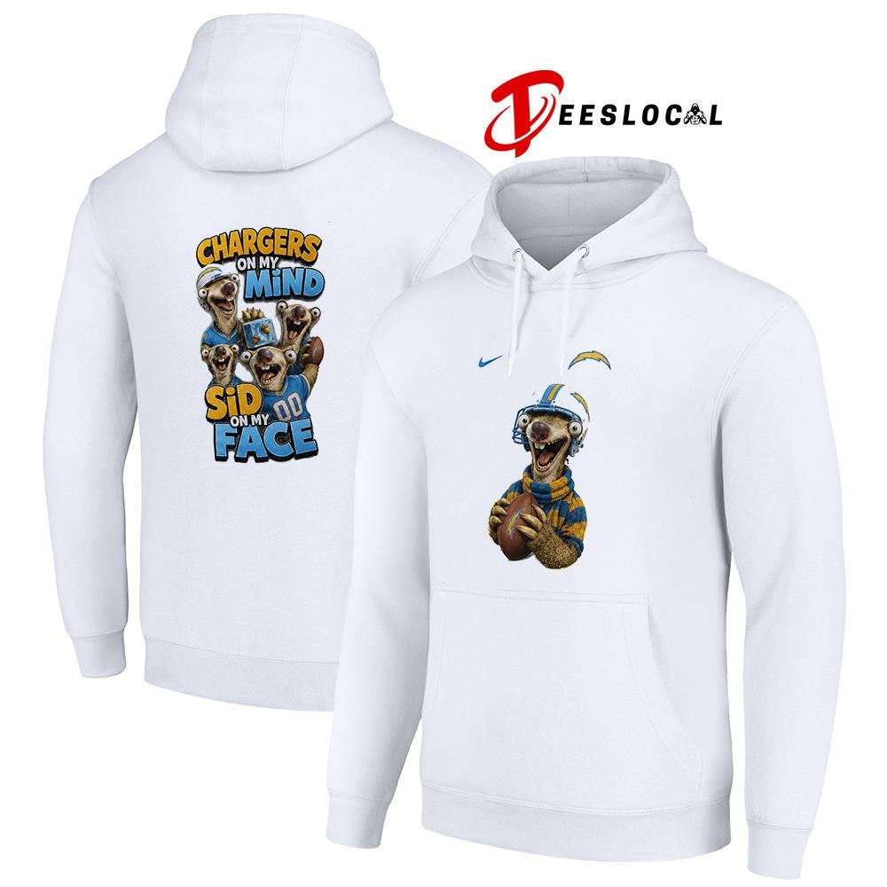 Los Angeles Chargers on my mind Sid on my face shirt