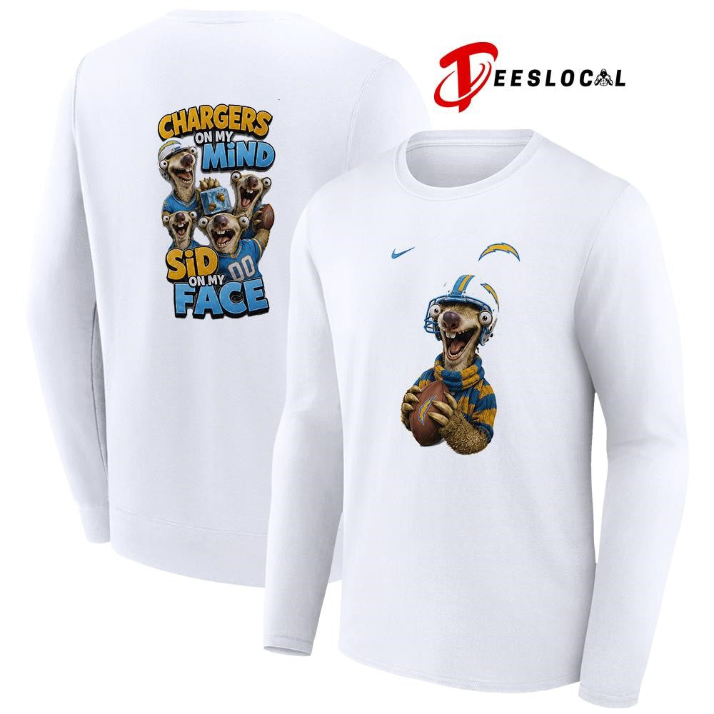 Los Angeles Chargers on my mind Sid on my face shirt