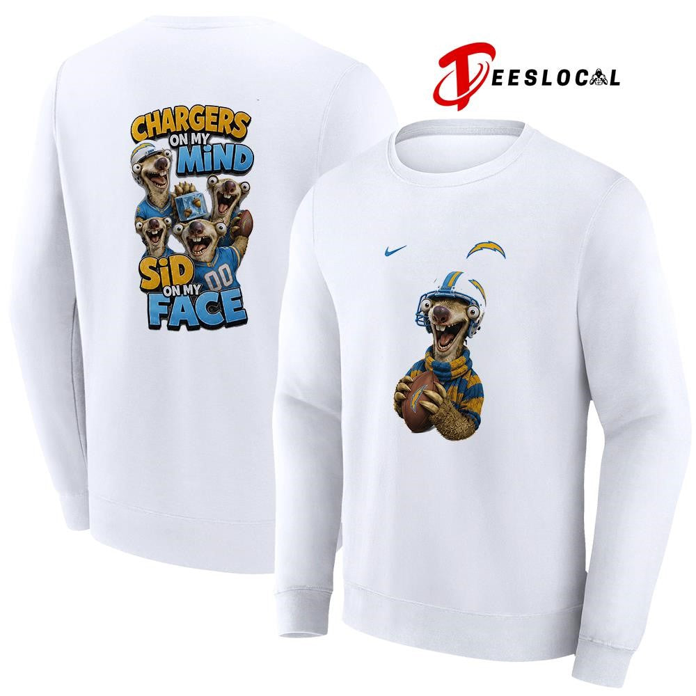 Los Angeles Chargers on my mind Sid on my face shirt