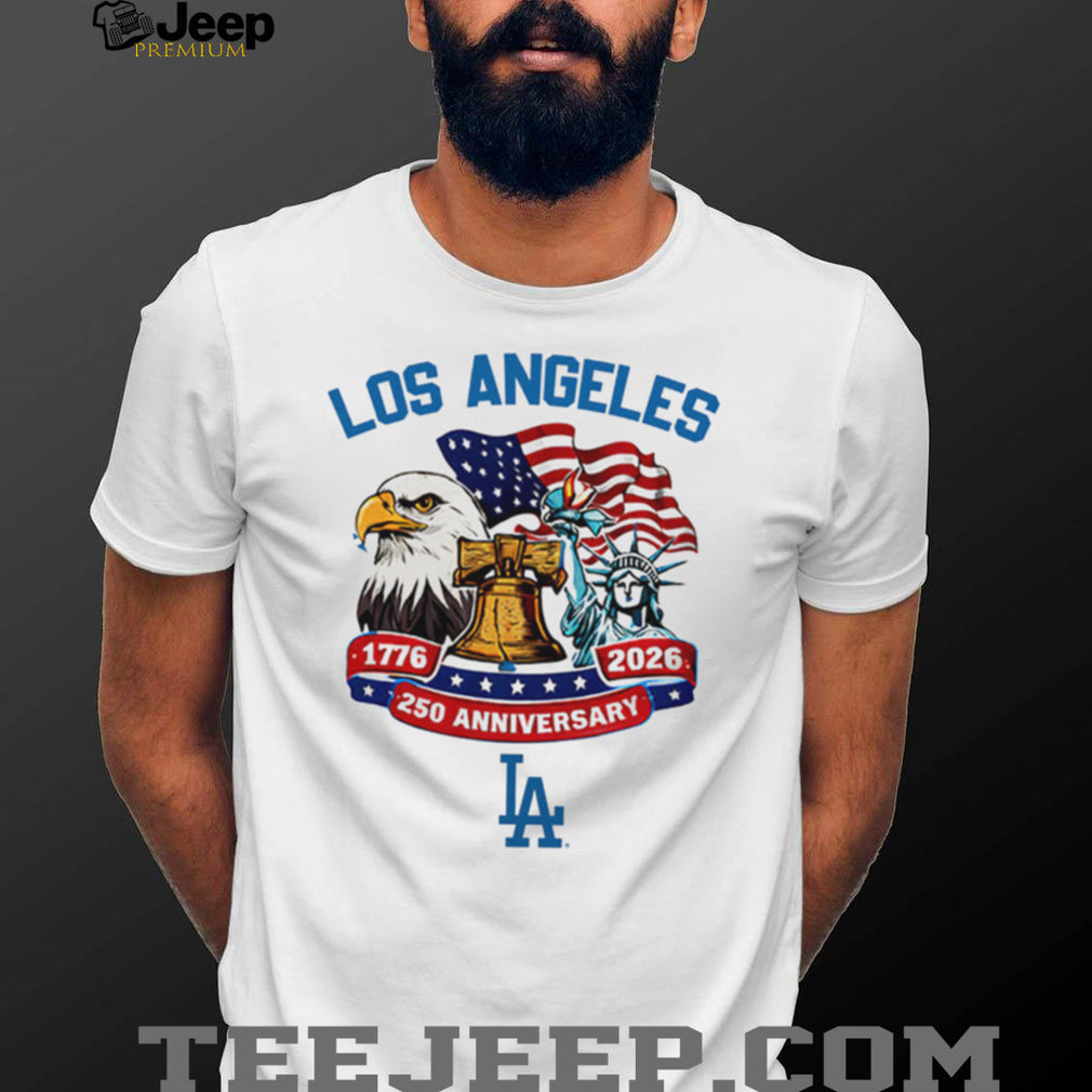 Los Angeles Dodgers 250th Anniversary 1776 2026 Patriotic Baseball Jersey T Shirt