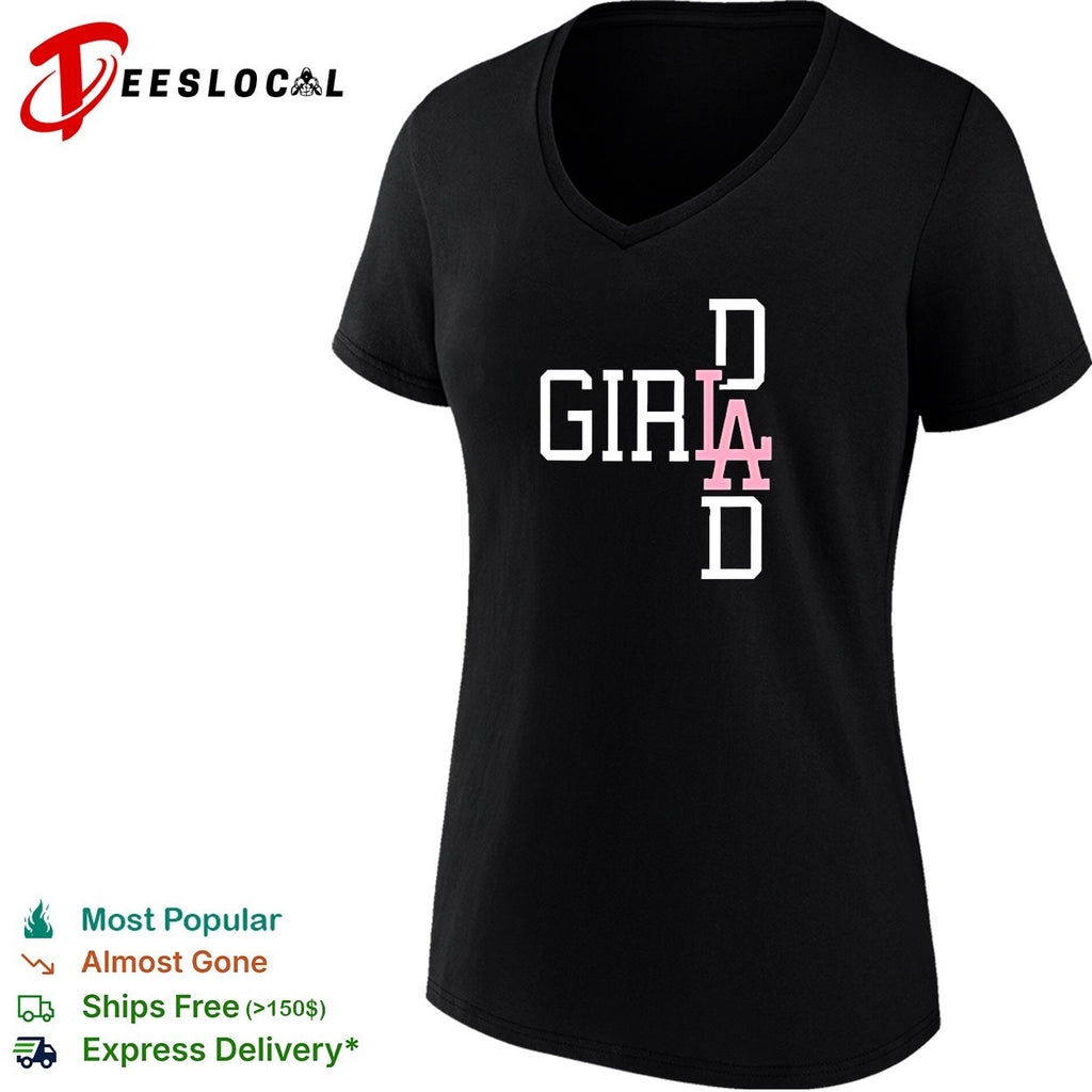 Los Angeles Dodgers Girl dad cross shirt