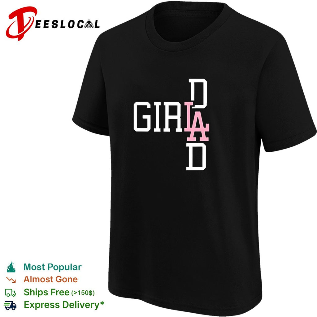 Los Angeles Dodgers Girl dad cross shirt