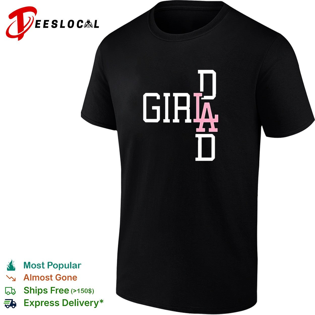Los Angeles Dodgers Girl dad cross shirt