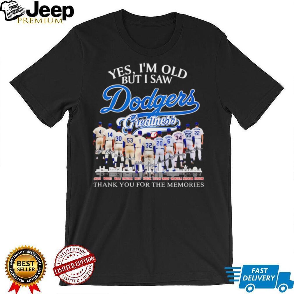 Los Angeles Dodgers Greatness Legends Signatures T Shirt Classic Dodgers Baseball History T Shirt