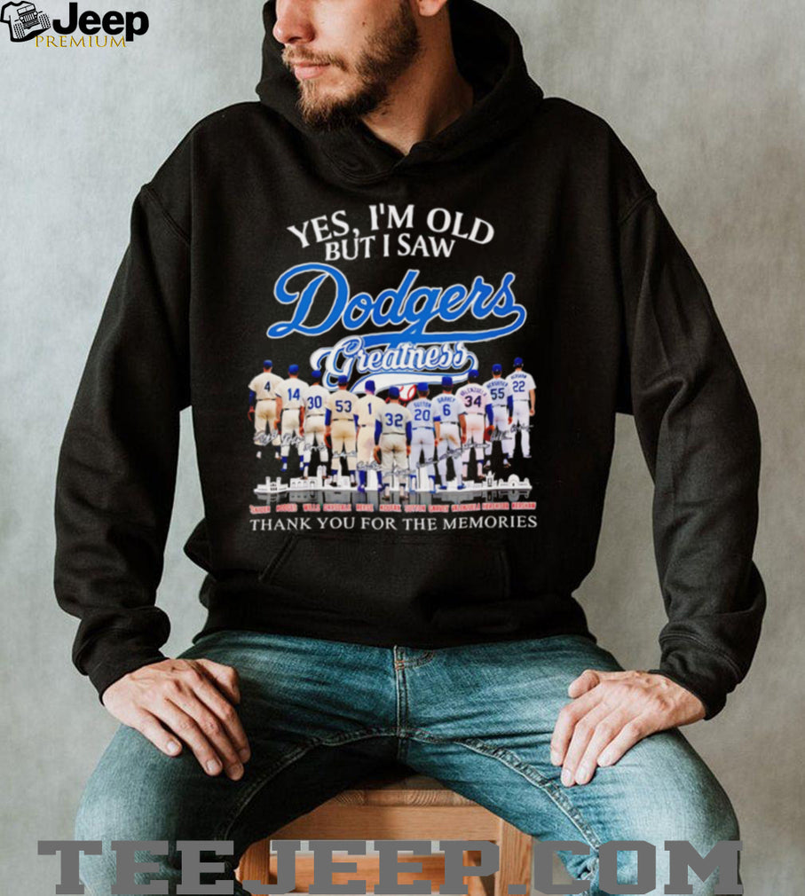 Los Angeles Dodgers Greatness Legends Signatures T Shirt Classic Dodgers Baseball History T Shirt