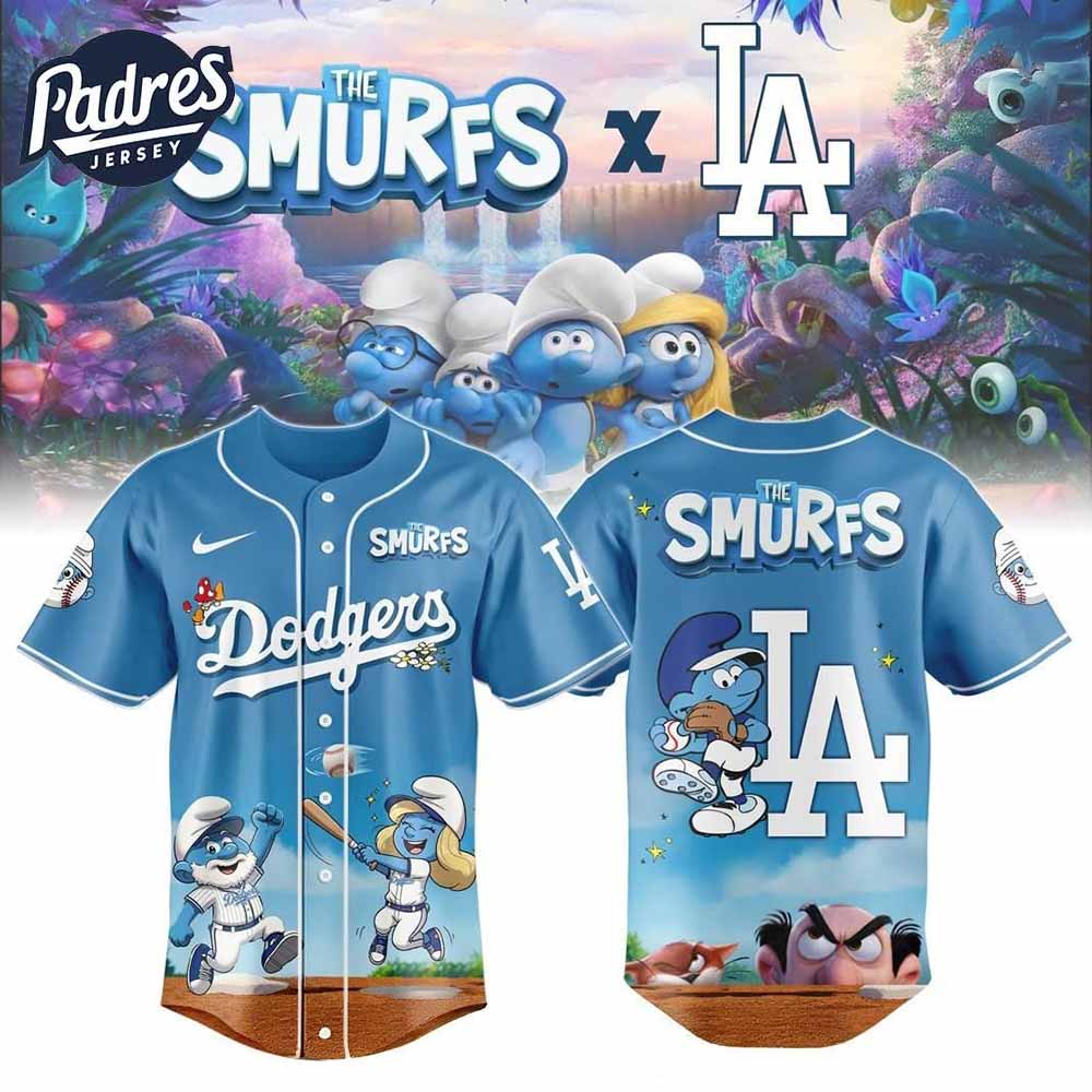 Los Angeles Dodgers MLB x The Smurfs Night Special Baseball Jersey - Padres Jersey Oasis: Elevate Your Baseball Style...