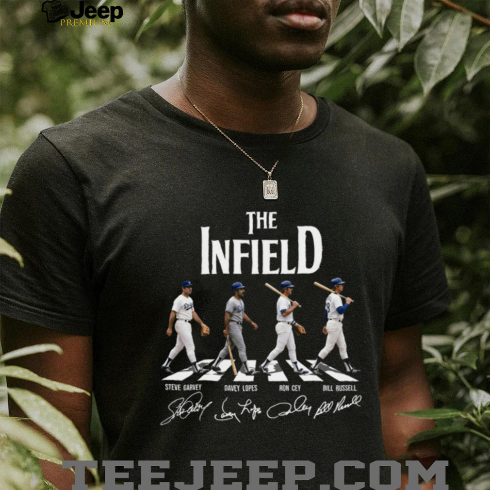 Los Angeles Dodgers The Infield Vintage Baseball Legendary Starting Lineup Men Shirt