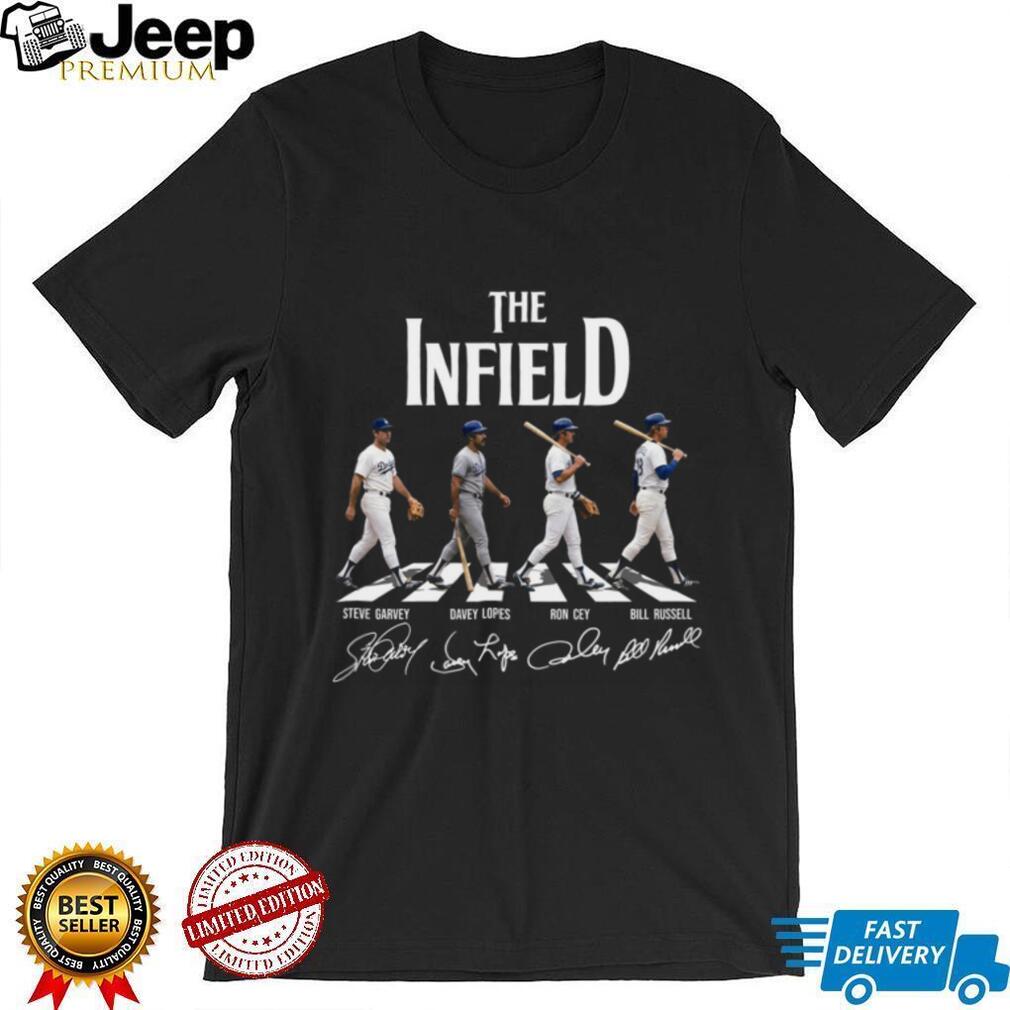 Los Angeles Dodgers The Infield Vintage Baseball Legendary Starting Lineup Men Shirt