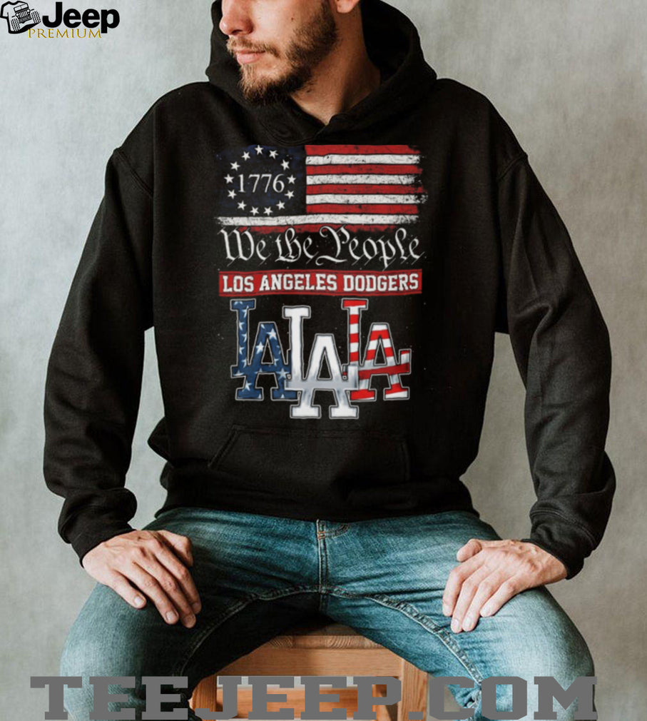 Los Angeles Dodgers We The People 1776 Patriotic American Flag T Shirt