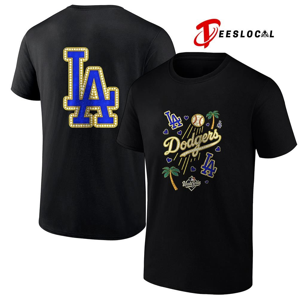 Los Angeles Dodgers World Series champions bling bling graphic shirt