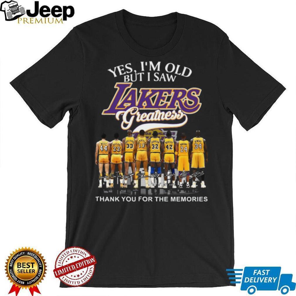 Los Angeles Lakers Greatness Legends Signature Retro Basketball T Shirt
