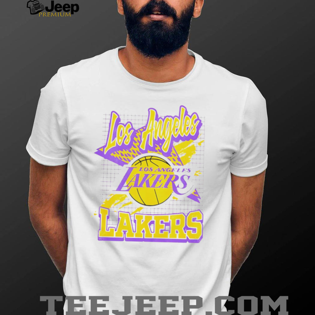 Los Angeles Lakers Retro 90s Purple and Gold Basketball T Shirt