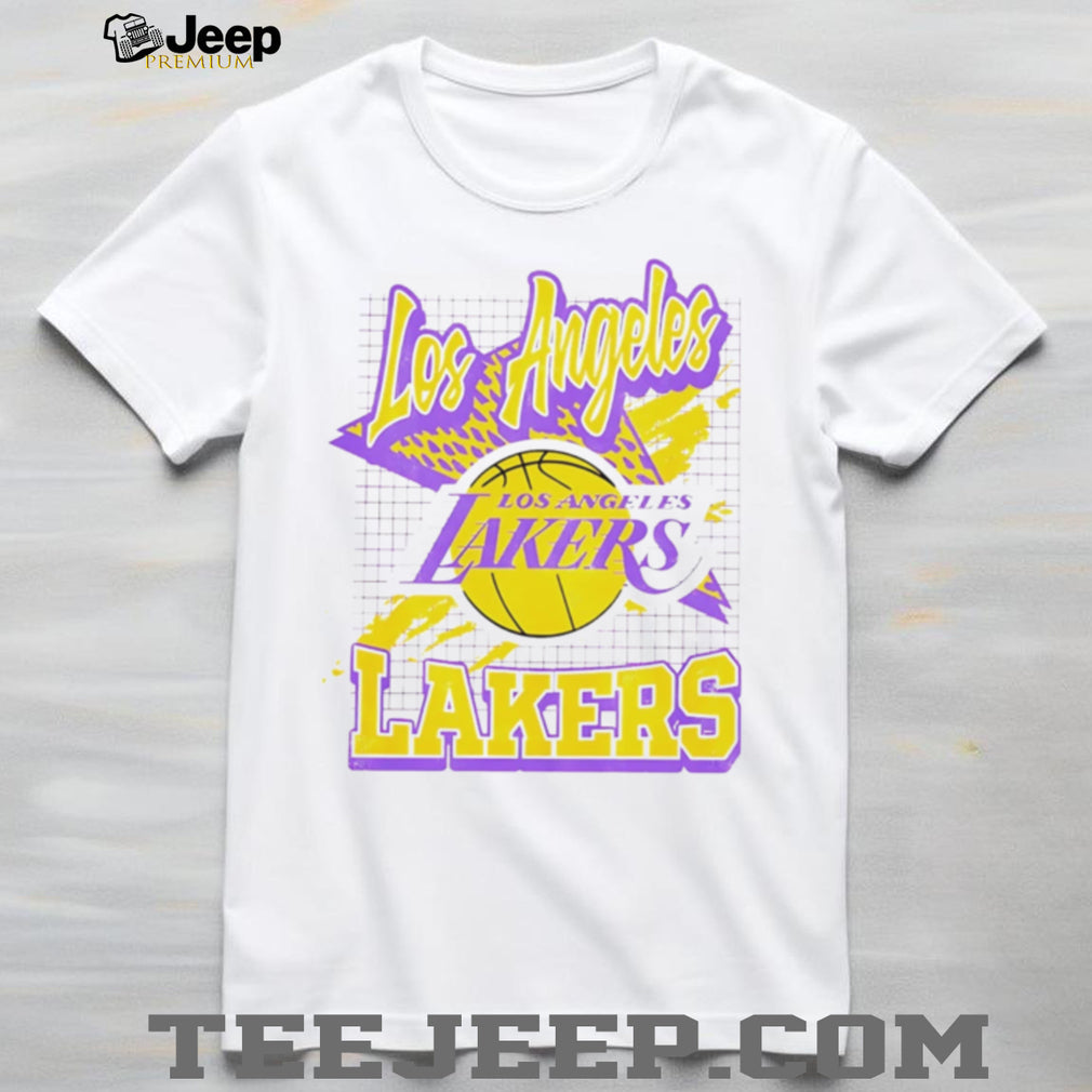 Los Angeles Lakers Retro 90s Purple and Gold Basketball T Shirt
