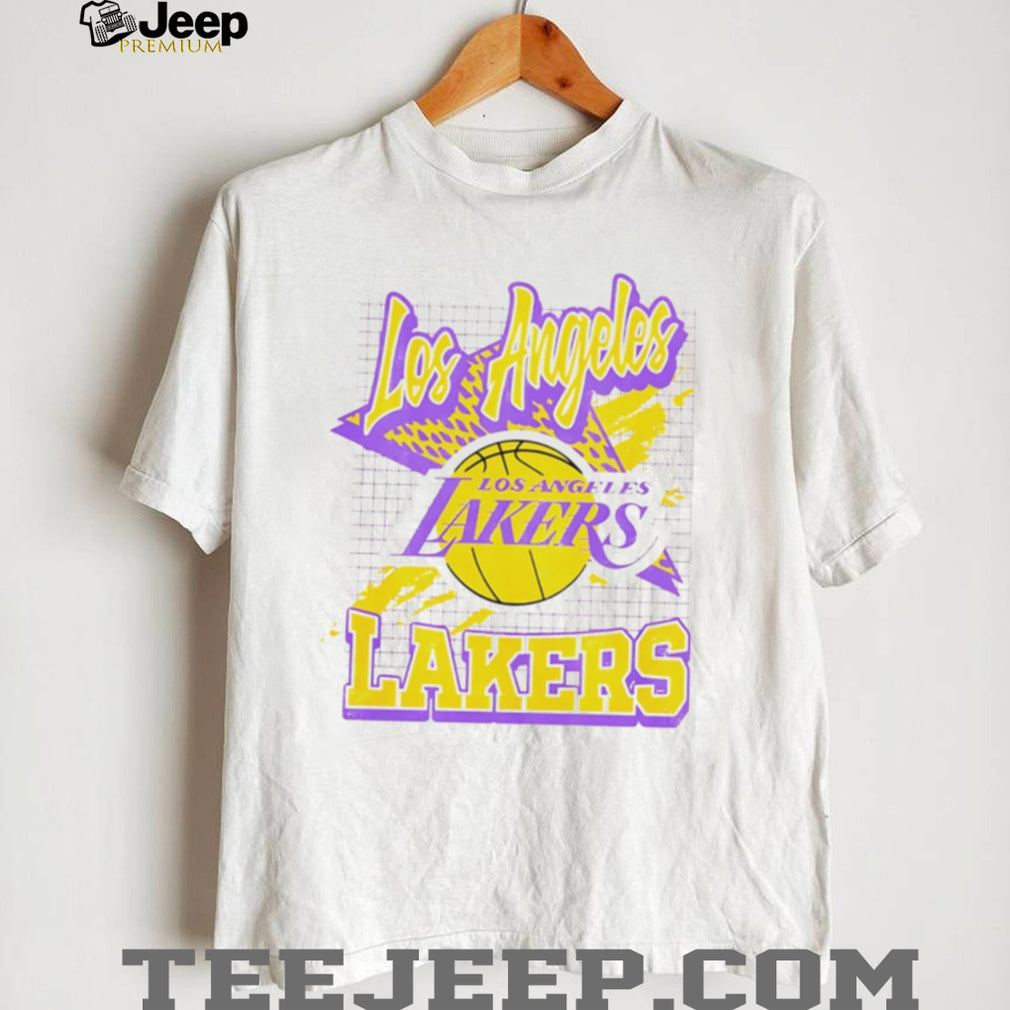 Los Angeles Lakers Retro 90s Purple and Gold Basketball T Shirt