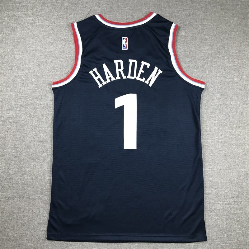 Los Angeles Clippers #1 James Harden Clippers 1 New Navy Style 1