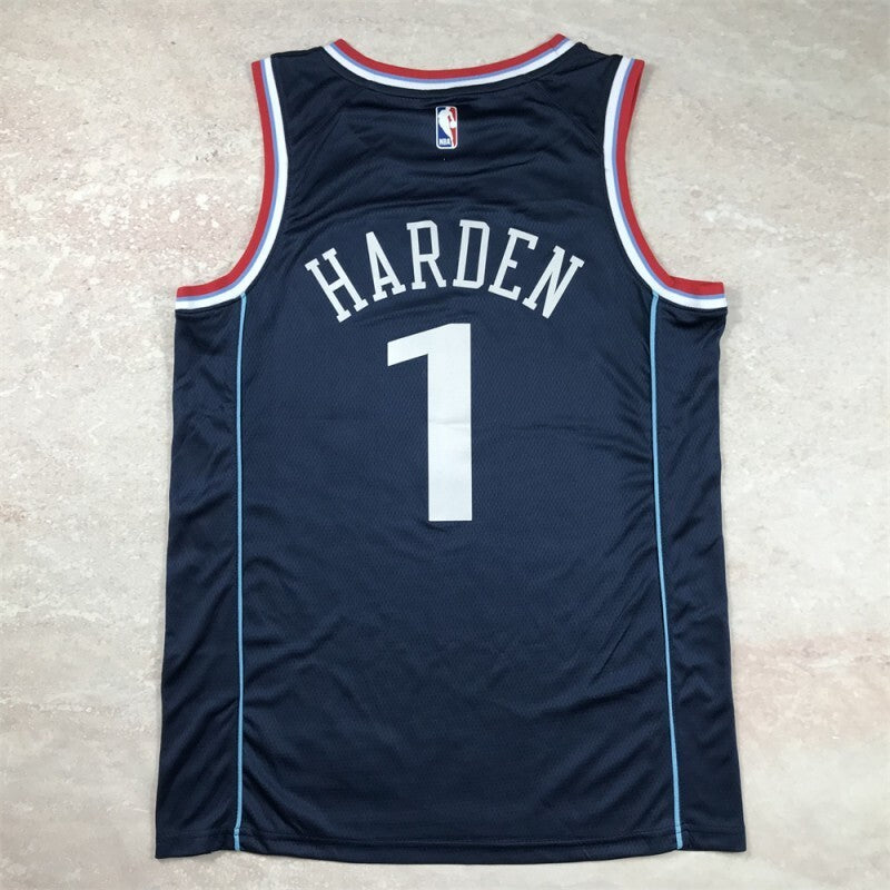 Los Angeles Clippers #1 James Harden Hot Press Clippers 1 Navy s-xxl Style 1