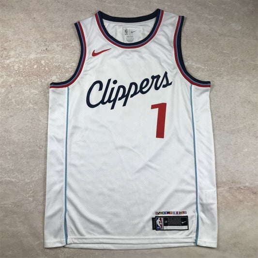 Los Angeles Clippers #1 James Harden Hot Press Clippers 1 New White s-xxl Style 2