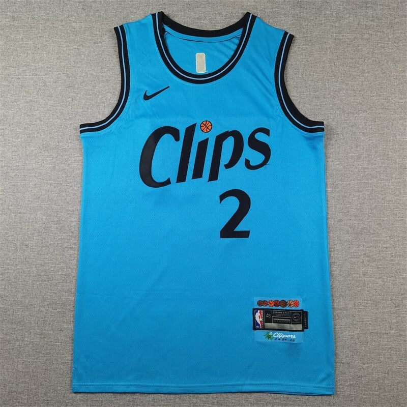 Los Angeles Clippers #2 Kawhi Leonard Clippers 2 Blue City Edition s-xxl Style 2