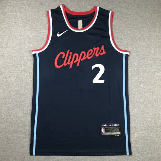 Los Angeles Clippers #2 Kawhi Leonard Clippers 2 New Navy Style 2
