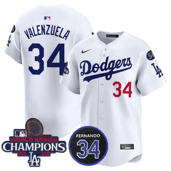 Los Angeles Dodgers Active Player Cuatom White 2024 World Series Champions With