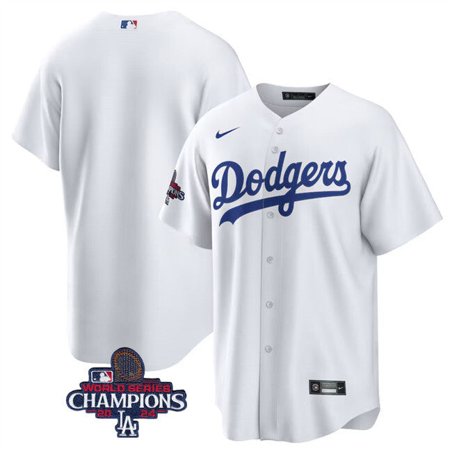 Los Angeles Dodgers Blank White 2024 World Series Champions Cool Base Stitched