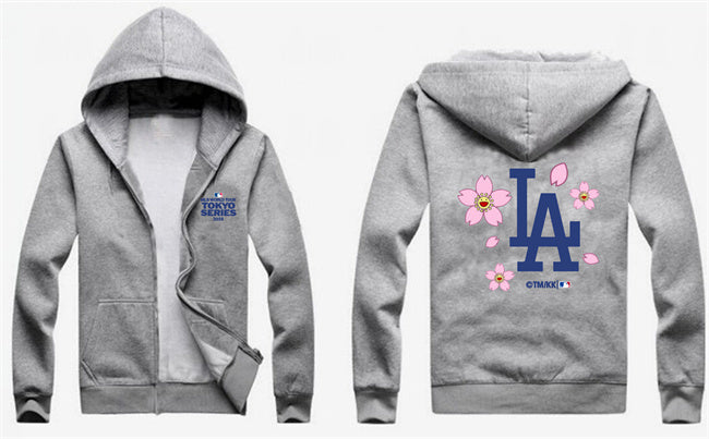Los Angeles Dodgers Gray 2025 Tokyo Series Full-Zip Hoodie