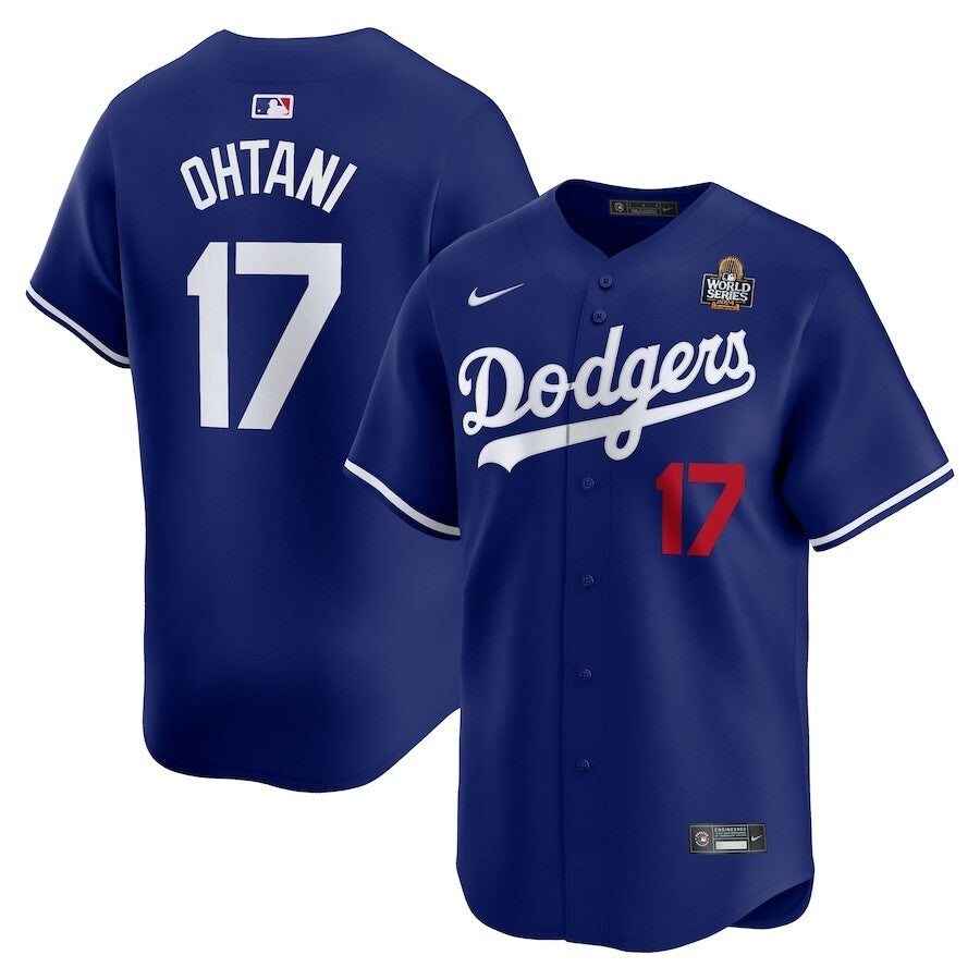 Los Angeles Dodgers #17 Shohei Ohtani 2024 World Series Home Limited Player Jersey - Royal