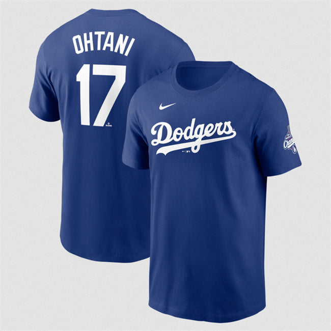 Los Angeles Dodgers #17 Shohei Ohtani Royal 2025 World Series Champions Name &