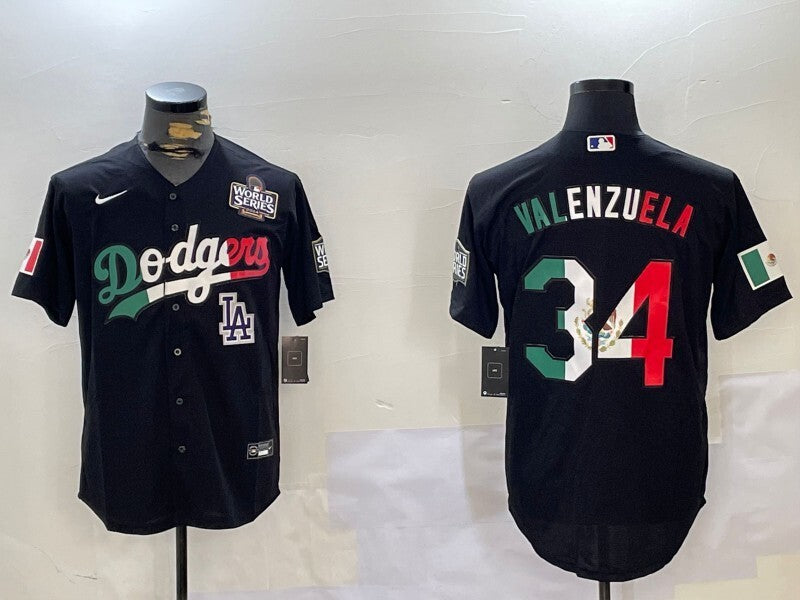 Los Angeles Dodgers #34 Fernando Valenzuela Dodgers Adult Style 1
