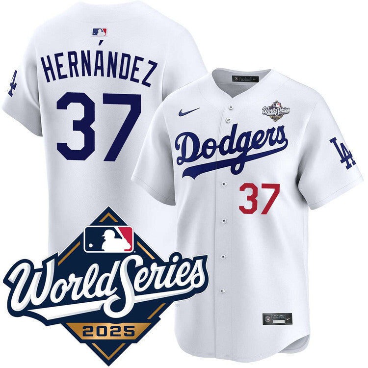 Los Angeles Dodgers #37 Teoscar Hernandez Home Limited 2025 World Series Jersey
