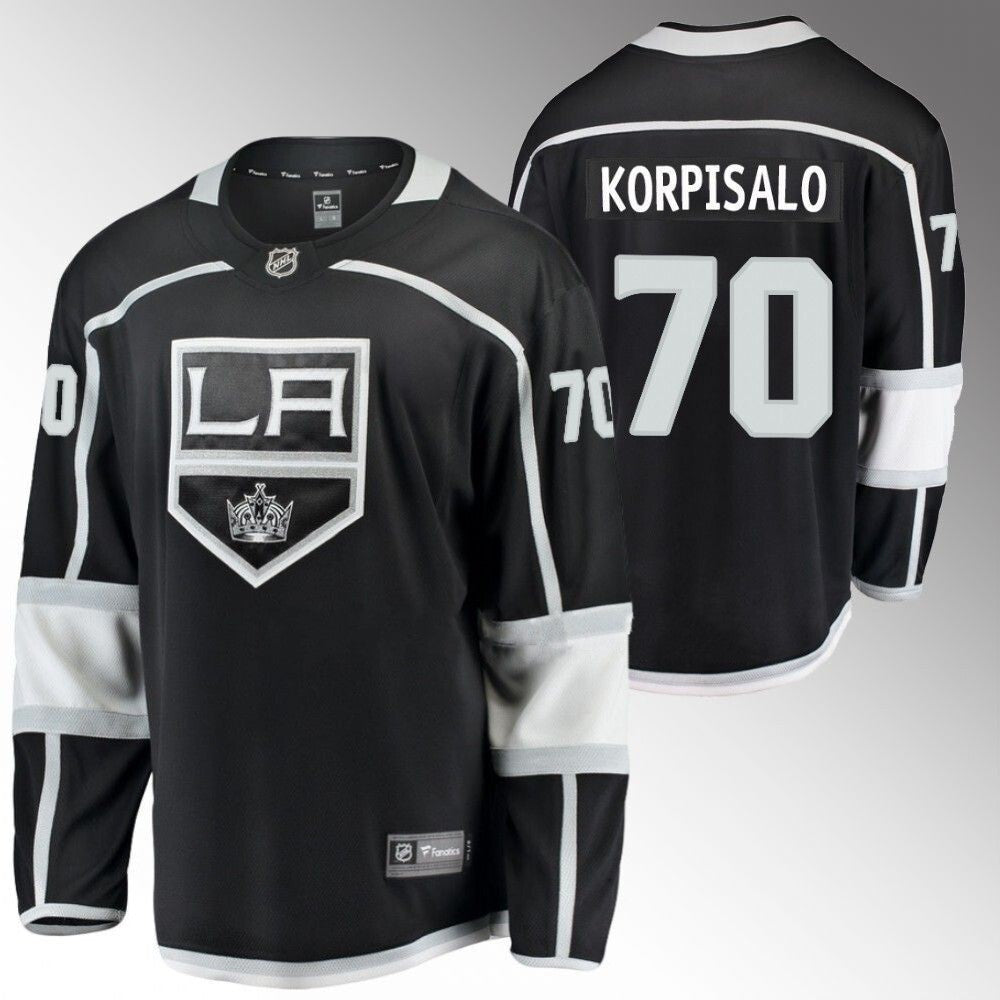 Los Angeles Kings #70 Joonas Korpisalo Home Black