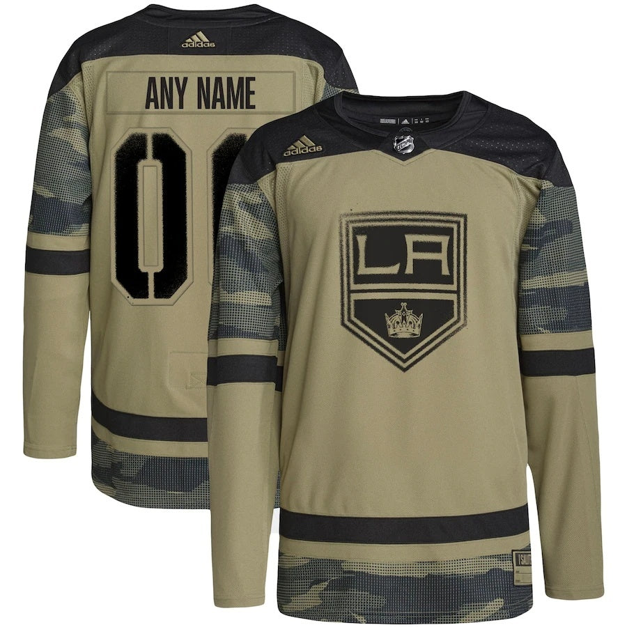 Los Angeles Kings adidas Military Appreciation Team Authentic Custom Practice Jersey - Camo.webp