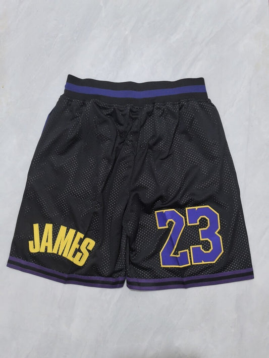 Los Angeles Lakers Lakers Retro Black Shorts Style 1