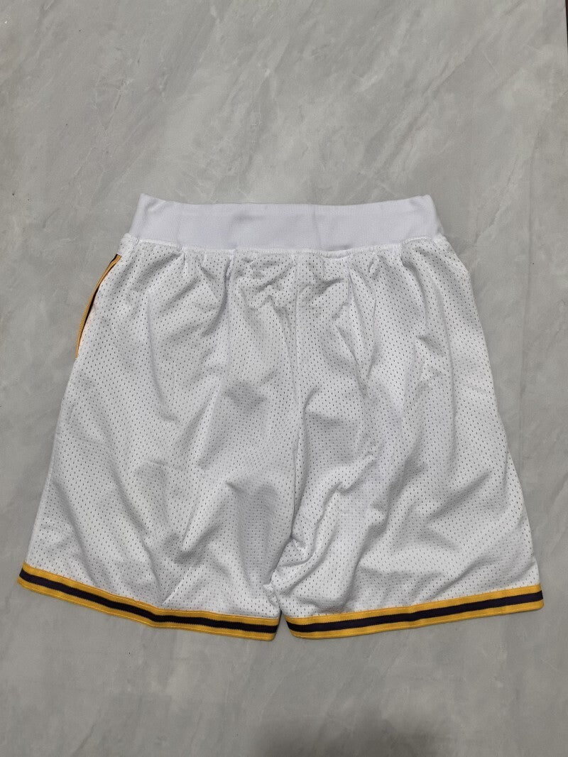 Los Angeles Lakers Lakers Retro White Shorts Style 1