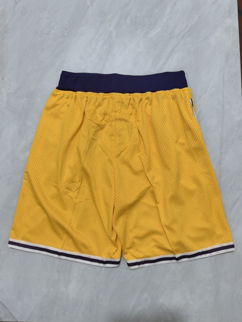 Los Angeles Lakers Lakers Retro Yellow Shorts Style 1
