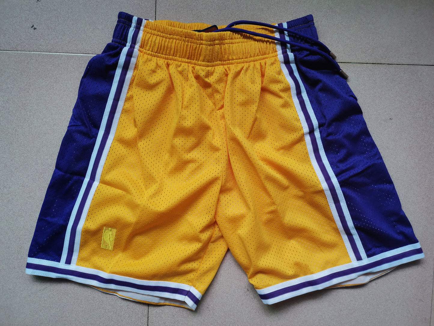 Los Angeles Lakers Mitchell Ness Lakers Retro Yellow Shorts