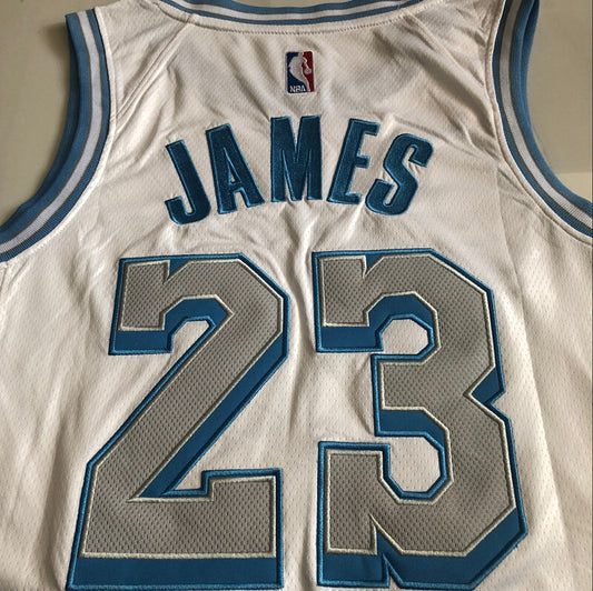 Los Angeles Lakers #23 James 2021 city jersey white Style 2