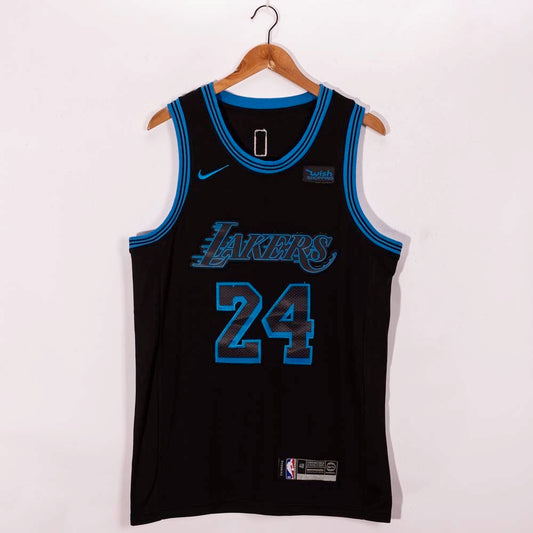 Los Angeles Lakers #24 Kobe Bryant 2021 Lakers 24 Black City Edition Style 2