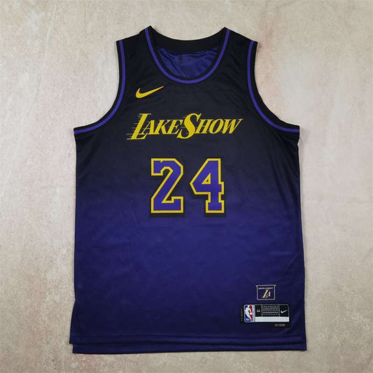 Los Angeles Lakers #24 Kobe Bryant Hot Press Lakers 24 Purple City Edition s-xxl Style 2