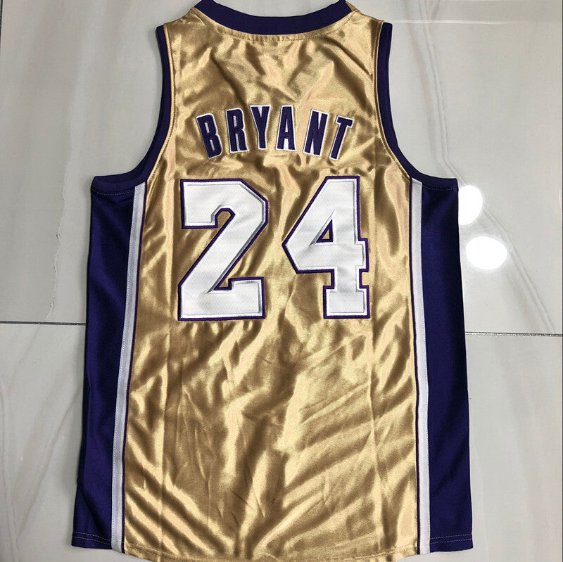Los Angeles Lakers #24 Kobe Bryant Kobe 2020 Edition Gold Jersey Style 1