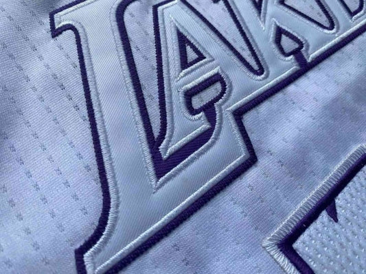 Los Angeles Lakers #24 Kobe Bryant Lakers 24 Kobe Adidas Christmas All-White Embroidered Jersey Style 8