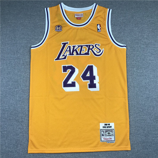 Los Angeles Lakers #24 kobe Bryant Lakers 24 Yellow 60 2007-08 Style 2