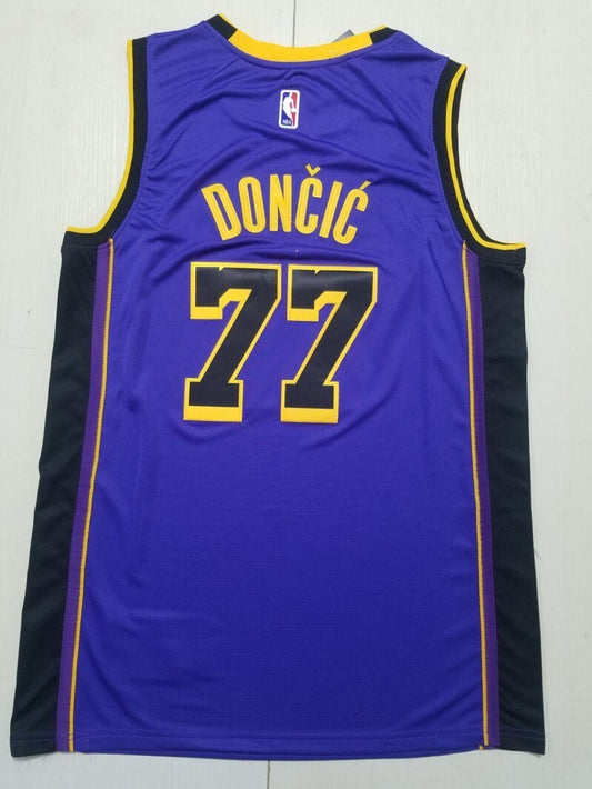 Los Angeles Lakers #77 Luka Doncic Lakers 77 Purple s-xxl Style 1