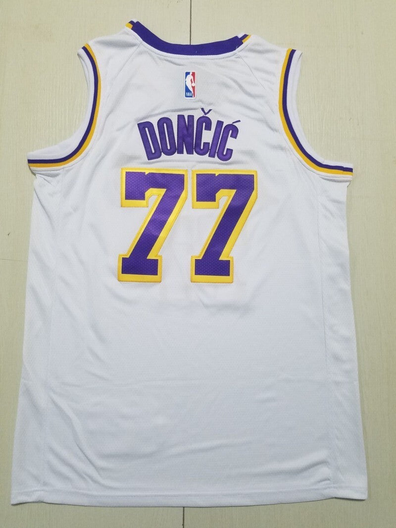 Los Angeles Lakers #77 Luka Doncic Lakers 77 White s-xxl Style 1